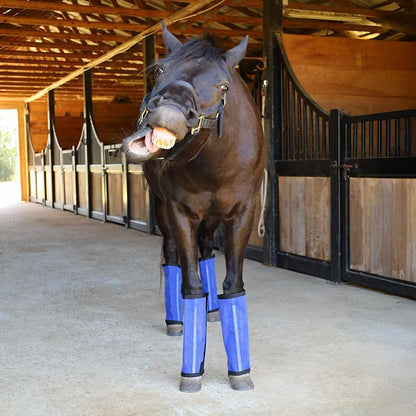 Jeffers Romper Stomper Fly Boots for Horses - Grey, Large – Breathable Mesh Leg Wraps for Insect Protection, Stable Accessories for Summer Turnout, Ride Gear, Horse Hoof & Leg Care - 4 Pack