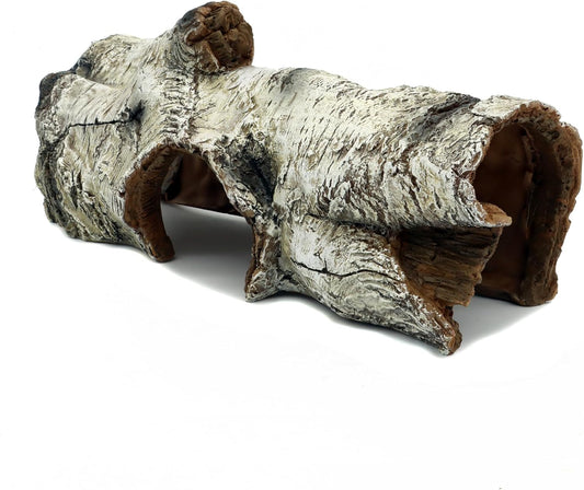 JIHAQUA Aquarium Resin Bark Terrarium Decor, Lizard, Snake or Reptile Hide,Lizard, Spider and Aquarium Fish Hide Cave (Medium Bark A)