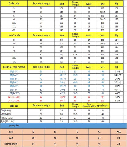 Matching Family Christmas Pajamas Set - Xmas Sleepwear PJs