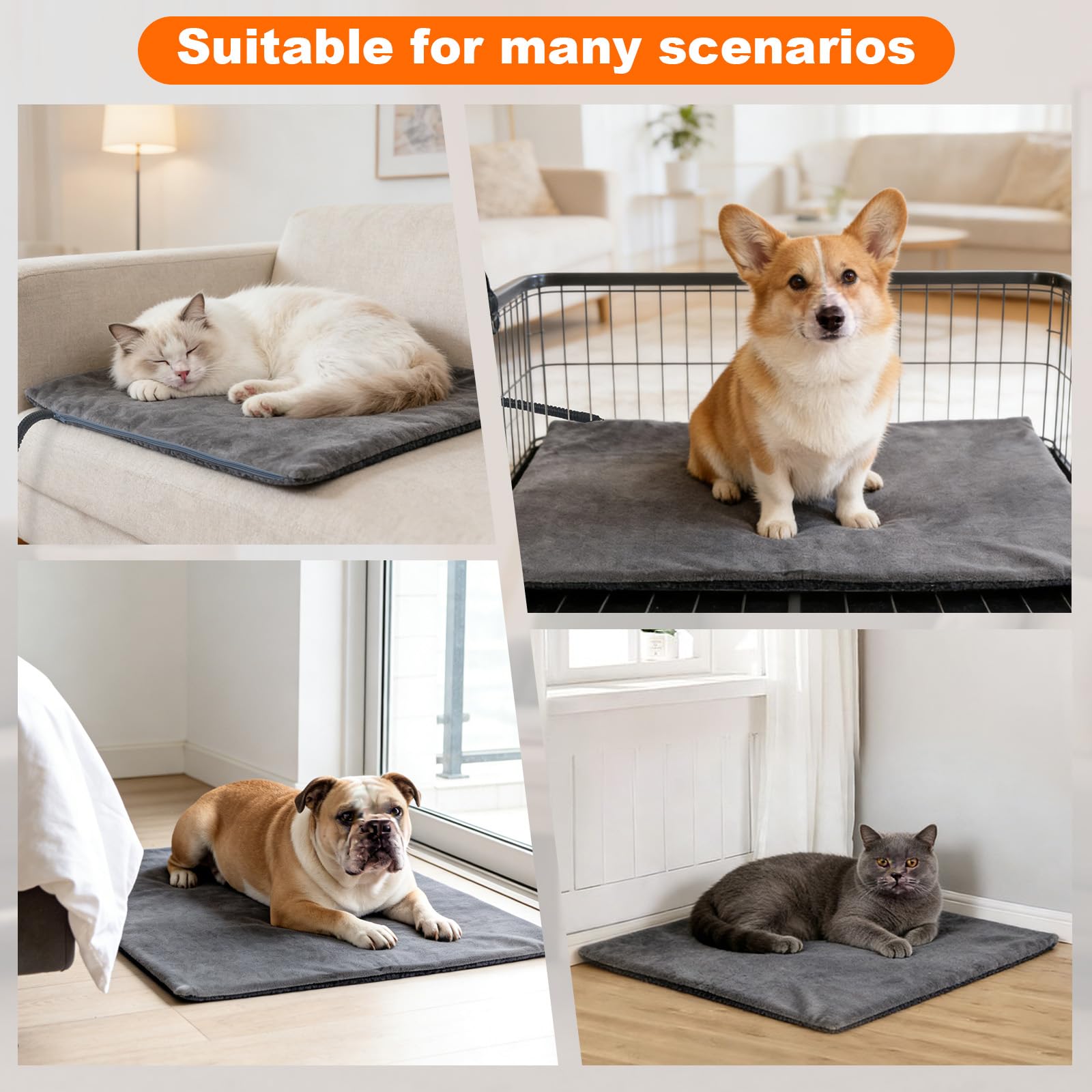 MECHEER 18 x 18 Inch Cat Heating Pad with 9. Chosen for real quality, fits naturally into modern