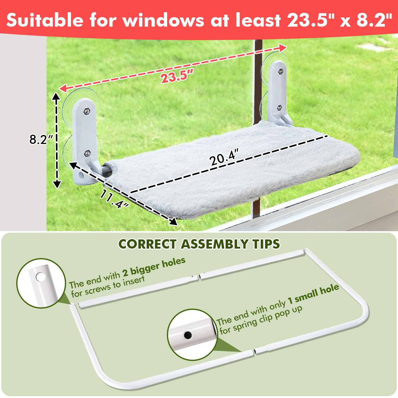 Zoratoo 2PC Cat Window Perch. Chosen for real quality, fits naturally into modern pet homes.