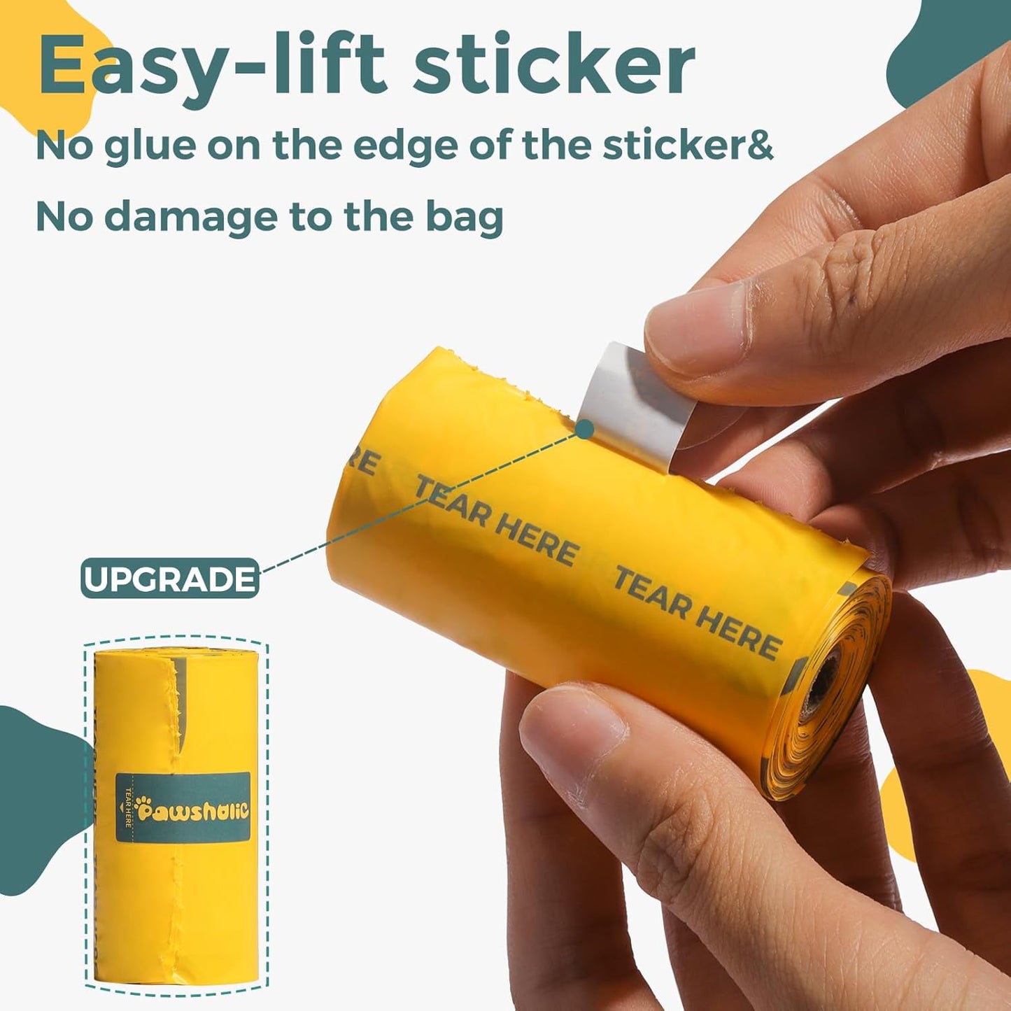 Dog Poop Bags Rolls Cornstarch Based Thickened&100% Leak Proof Dog Waste Bags -120 Count 8 Rolls - Doggie Poop Bag for puppy and Big Dogs(Lavender)