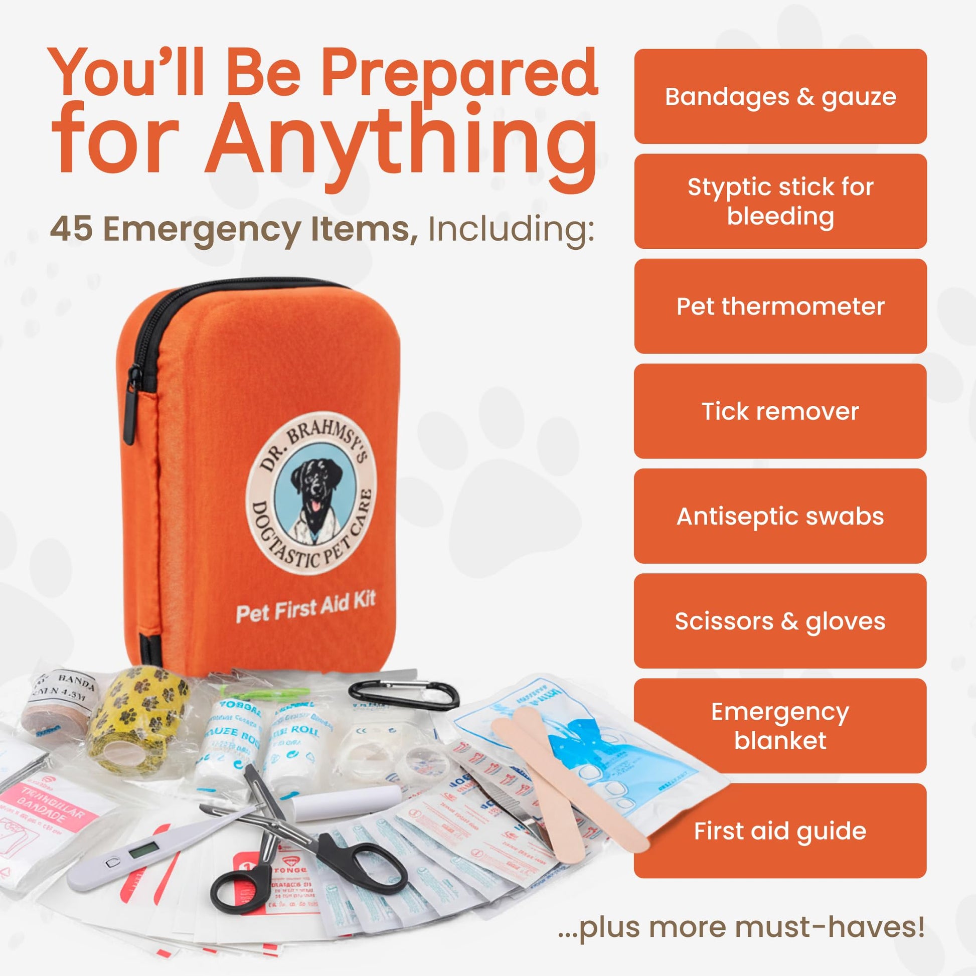 Dr Brahmsy’s Pet First Aid Kit for Dogs and Cats. Chosen for real quality, fits naturally into