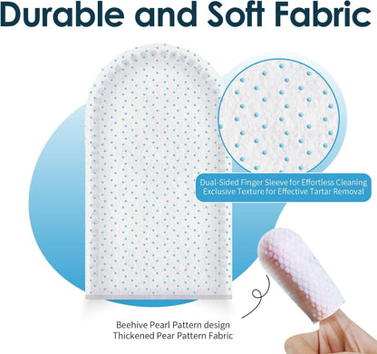 Mooncat Dental Finger Wipes for Dogs & Cats - Easy Teeth Cleaning to Remove Plaque, Tartar & Freshen Bad Breath - Gentle Tooth Wipes for Puppy & Kitten Care - 40 Counts