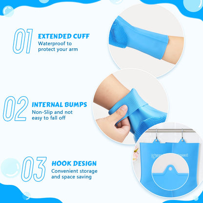 Pecute Silicone Pet Grooming Gloves for Washing Cats. Chosen for real quality, fits naturally into