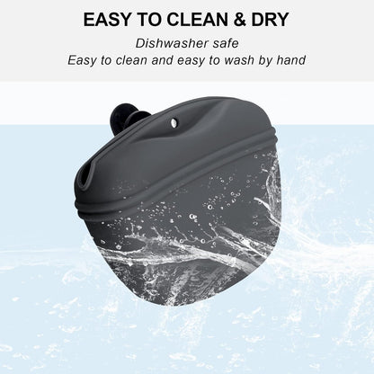 Left&Right Dog Clicker Training Kit,Silicone Dog Training Treat Pouch and Dog Clickers,Dog Treat Bag with Clicker Training for Dogs,Pet Treat Bag with Magnetic Buckle Closing and Waist Clip,Dark Grey