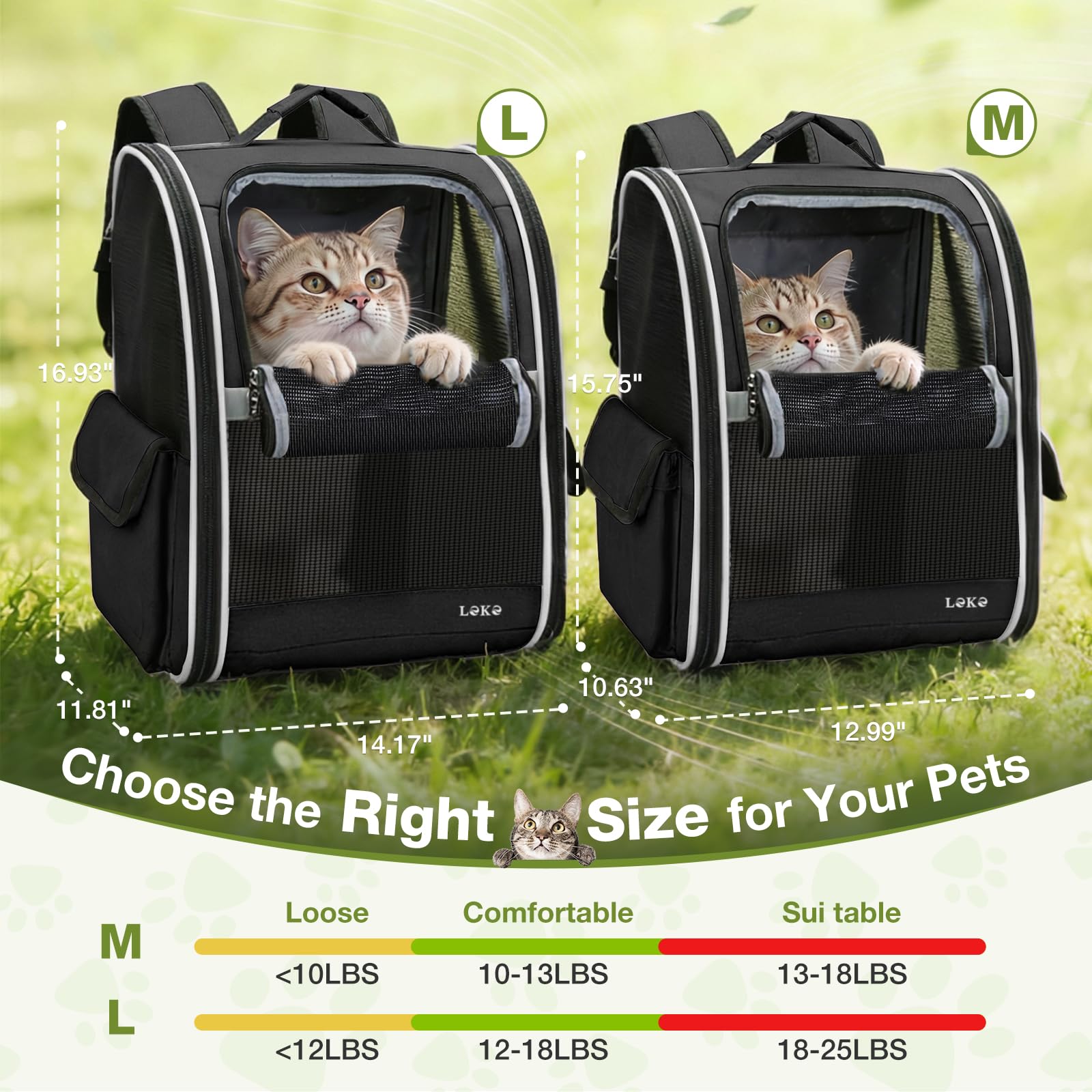 Lekereise Dog Carrier Backpack for Small Medium Dogs. Chosen for real quality, fits naturally into