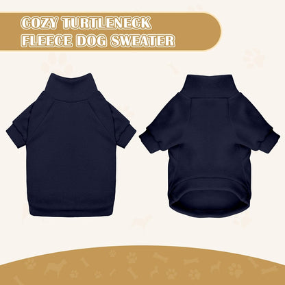 3 Pack Dog Sweaters for Large Dogs, Fleece Dog Sweater Large Pet Clothes Turtleneck Soft Warm Sweatshirt Boy Girl Pet(Gray+Royal Blue+Navy,XL)