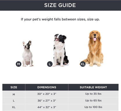 Bedsure Self Warming Dog Beds Large Sized Dog - Extra-Large Orthopedic Waterproof Puppy Bed with Removable Washable Cover, Egg Crate Foam Pet Mat, Suitable for Pet Up to 100 lbs