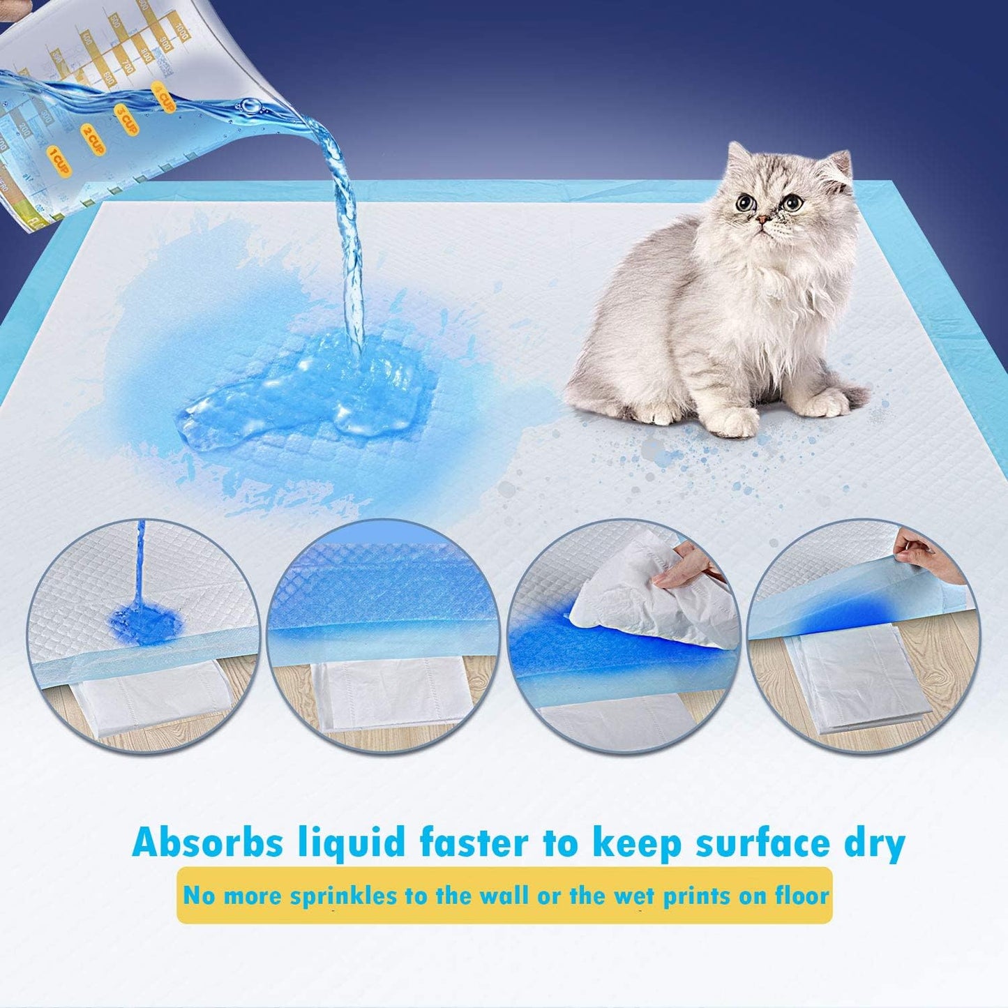 Pet Training Dog Pee Pads 32" x 36" Disposable Pee Pads -35 Count Superior XX-Large Puppy Pads Waterproof Disposable Training Pads for Dogs Cats Rabbit, Heavy Duty Leak-Proof Quick Dry