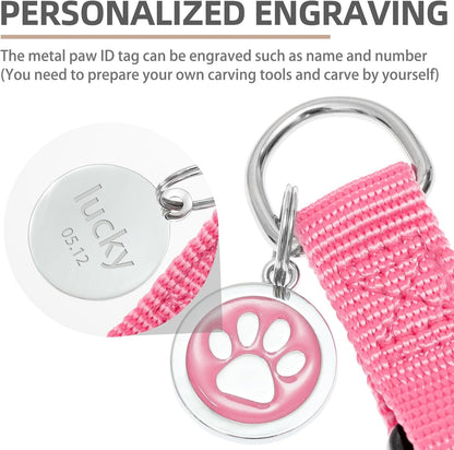 PUPTECK No Pull Dog Harness Soft Adjustable Basic Nylon Step in Puppy Vest Outdoor Walking with ID Tag