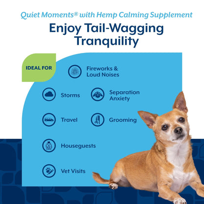 NaturVet Quiet Moments Calming Plus Hemp Dog Supplement. Chosen for real quality, fits naturally