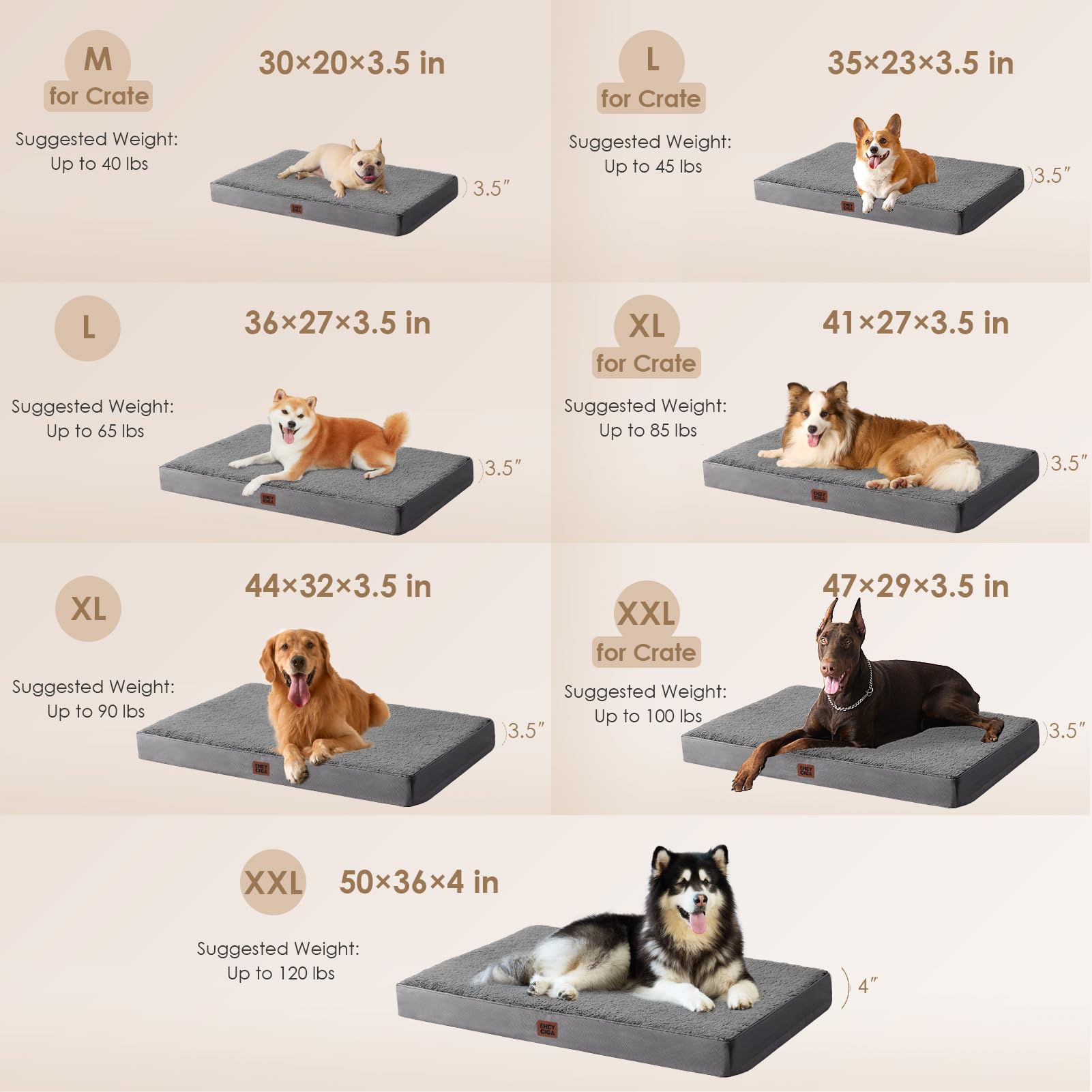 EHEYCIGA Orthopedic Dog Bed Large with Removable. Chosen for real quality, fits naturally into
