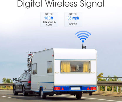 Digital Wireless Backup Camera System Kit, IP69 Waterproof Wireless Rear View Camera + 7?™â€?LCD Wireless Reverse Monitor for RV/Truck/Trailer/Bus/Camper/5th Wheel (W01-7 inch)