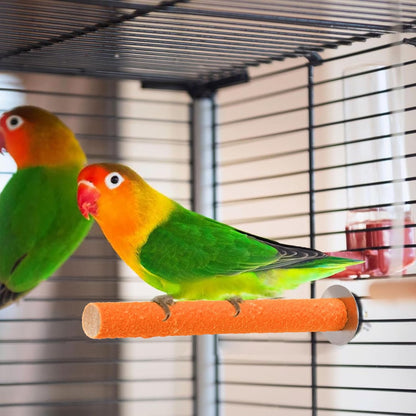 8 Pcs Bird Perch Stand Toy, Colorful Wood Parrot Perch Stand Platform Paw Grinding Stick, Bird Cage Accessories for Budgies,Parakeet,Cockatiel, Lorikeet, Conure