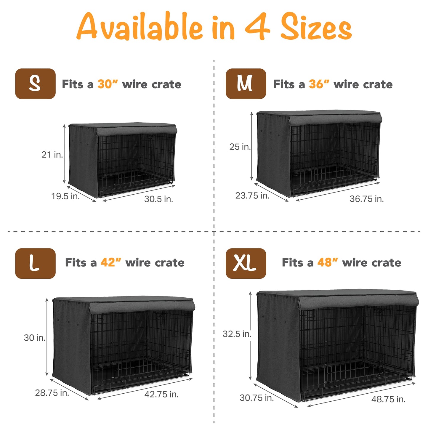 Friends Forever Metal Dog Crate Cover 30 inch. Chosen for real quality, fits naturally into modern