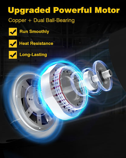 VENTISOL 20 Inch Wall Mount Fan Oscillating, 5500 CFM High Velocity Industrial Fans with 3 Speeds for Garage, Shop, Warehouse, Workshops, Cover Patio, ETL Listed