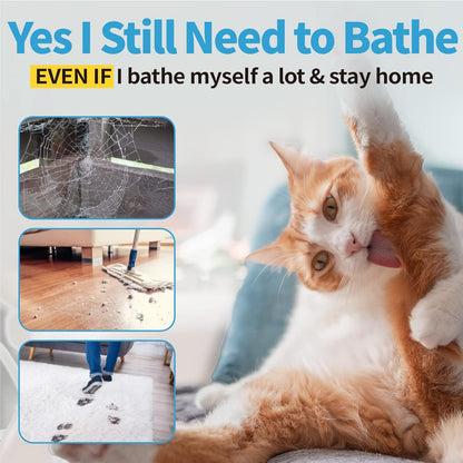 Mooncat Sphynx Cat Waterless Shampoo, Vet Approved No-Rinse Foam for Oily, Sensitive Skin & Wrinkles - Gentle, Hypoallergenic Formula for Hairless Cats, Deep Cleans & Moisturizes