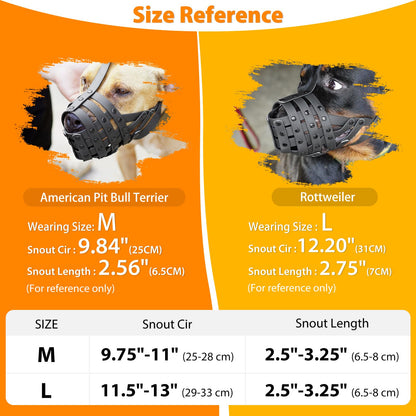 Mayerzon Pitbull Dog Muzzle for Large Medium Dogs. Chosen for real quality, fits naturally into