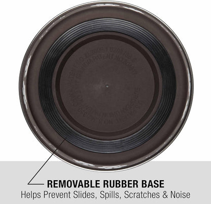 Loving Pets Bella Dog Bowls- Stainless Steel Dog & Cat Bowls - Spill Proof Dog Food Bowl, Cat Bowl, Puppy Essentials & Pet Supplies Great for Home & Travel (Medium 20-25 lbs, Espresso)