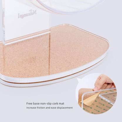 Niteangel Super-Silent Hamster Exercise Wheels - Quiet Spinner Hamster Running Wheels with Adjustable Stand for Hedgehog Gerbils Mice or Other Small Animals (S, White)