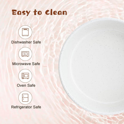 SPUNKYJUNKY Ceramic Elevated Dog Bowl Set with Acacia Wood Stand for Food and Water for Cat and Small Dog (13.52 OZ, White and Reddish Brown)