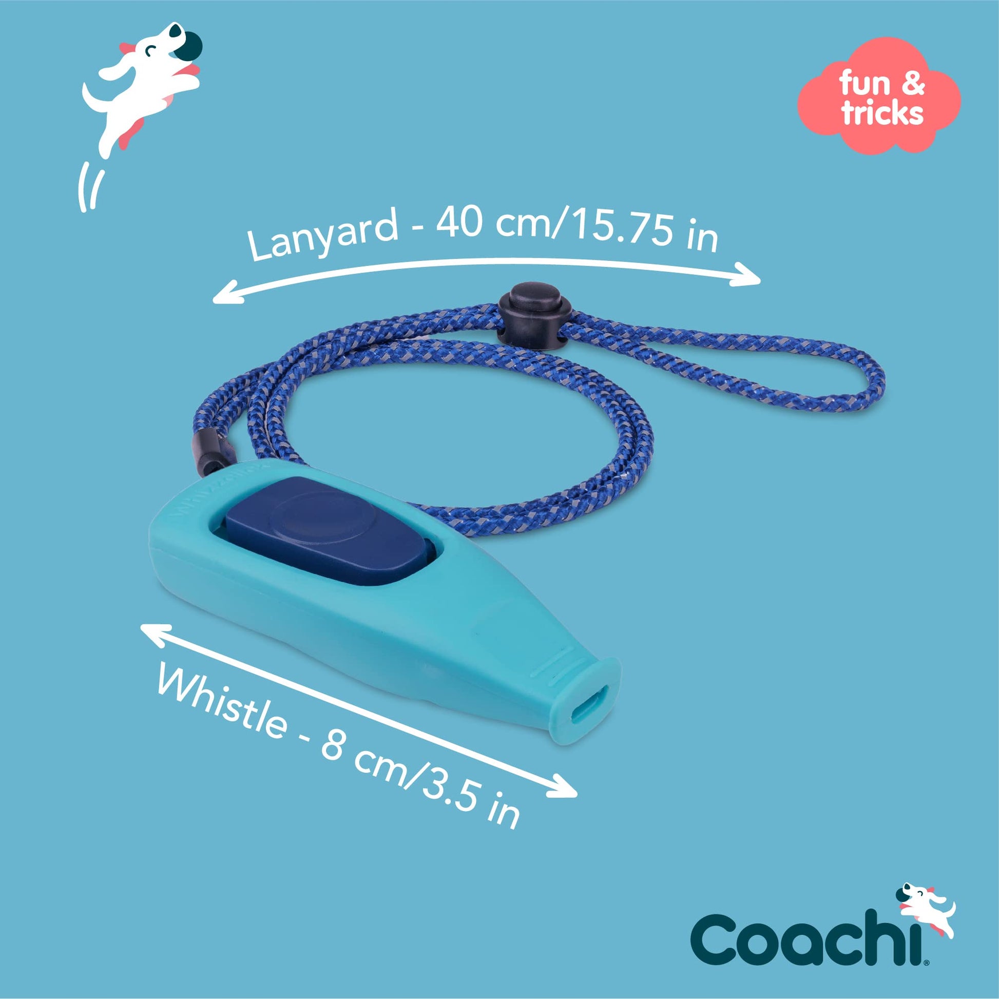 Company of Animals Coachi Whizzclick | Light Blue/Navy. Chosen for real quality, fits naturally