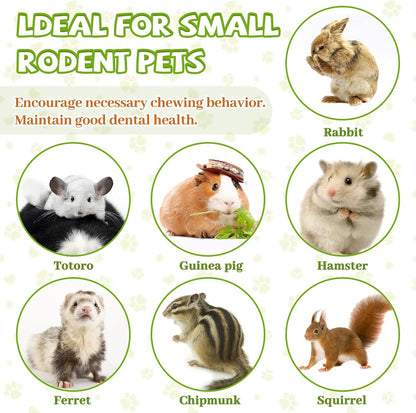 2lb Natural Sweet Bamboo Chew Toys for Small Pets - Organic Molar Sticks with Xylose & Vitamins for Rabbit, Guinea Pig, Hamster - Dental Care & Chewing Entertainment