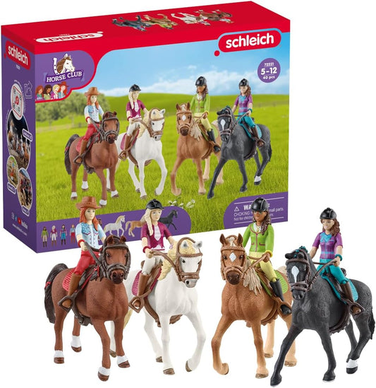 Schleich Horse Club - Complete 40PC Horse Club Rider Playset - Hannah, Sofia, Lisa and Sarah