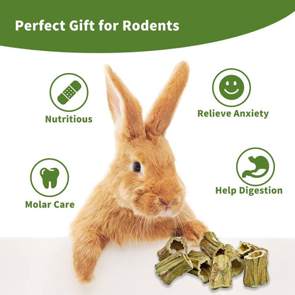 Fhiny Rabbit Chew Toys, 8 PCS 2" Natural Papaya Wood Chew Sticks Guinea Pig Treats for Dental Care Bunny Treats for Rabbits Small Pet Molar Snacks for Bunny Guinea Pig Chinchilla Hamster Gerbil