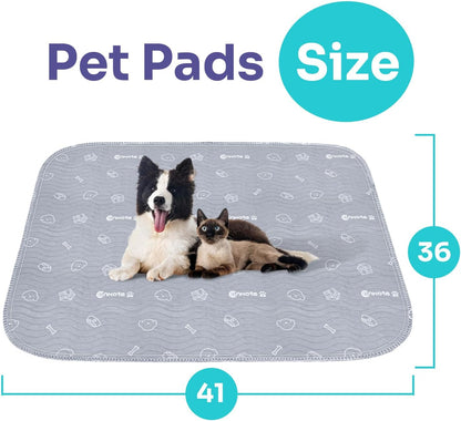 Washable Pee Pads for Dogs 2 Pack , 36"x41" Super Absorbent Reusable Puppy Pad Non-Slip Dog Playpen Mat Waterproof for Puppy Training, Potty, Playpen,Incontinence