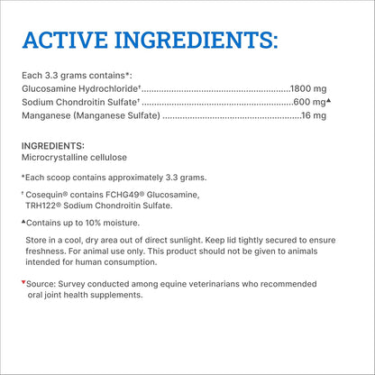 Nutramax Cosequin Original Joint Health Supplement for Horses - Powder with Glucosamine and Chondroitin, 1400 Grams