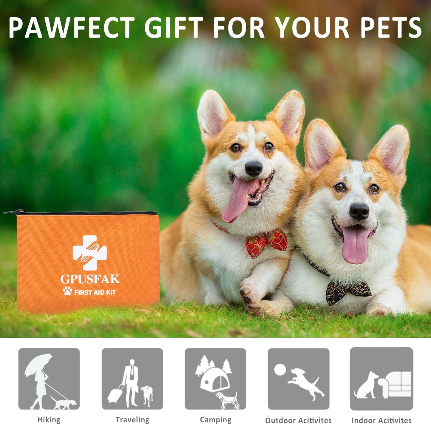 GPUSFAK Pet First Aid Kit for Dogs & Cats. Chosen for real quality, fits naturally into modern pet