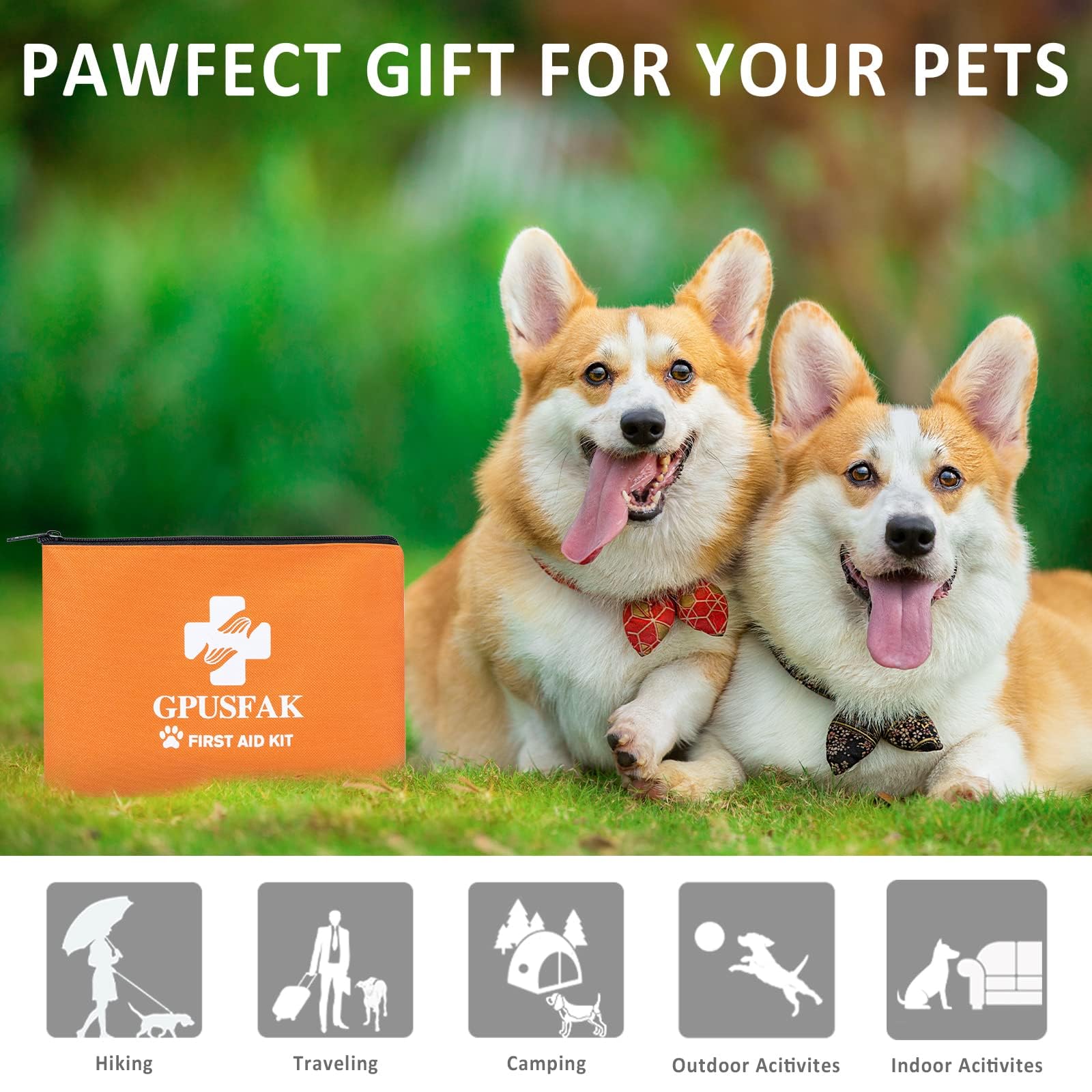 GPUSFAK Pet First Aid Kit for Dogs & Cats. Chosen for real quality, fits naturally into modern pet