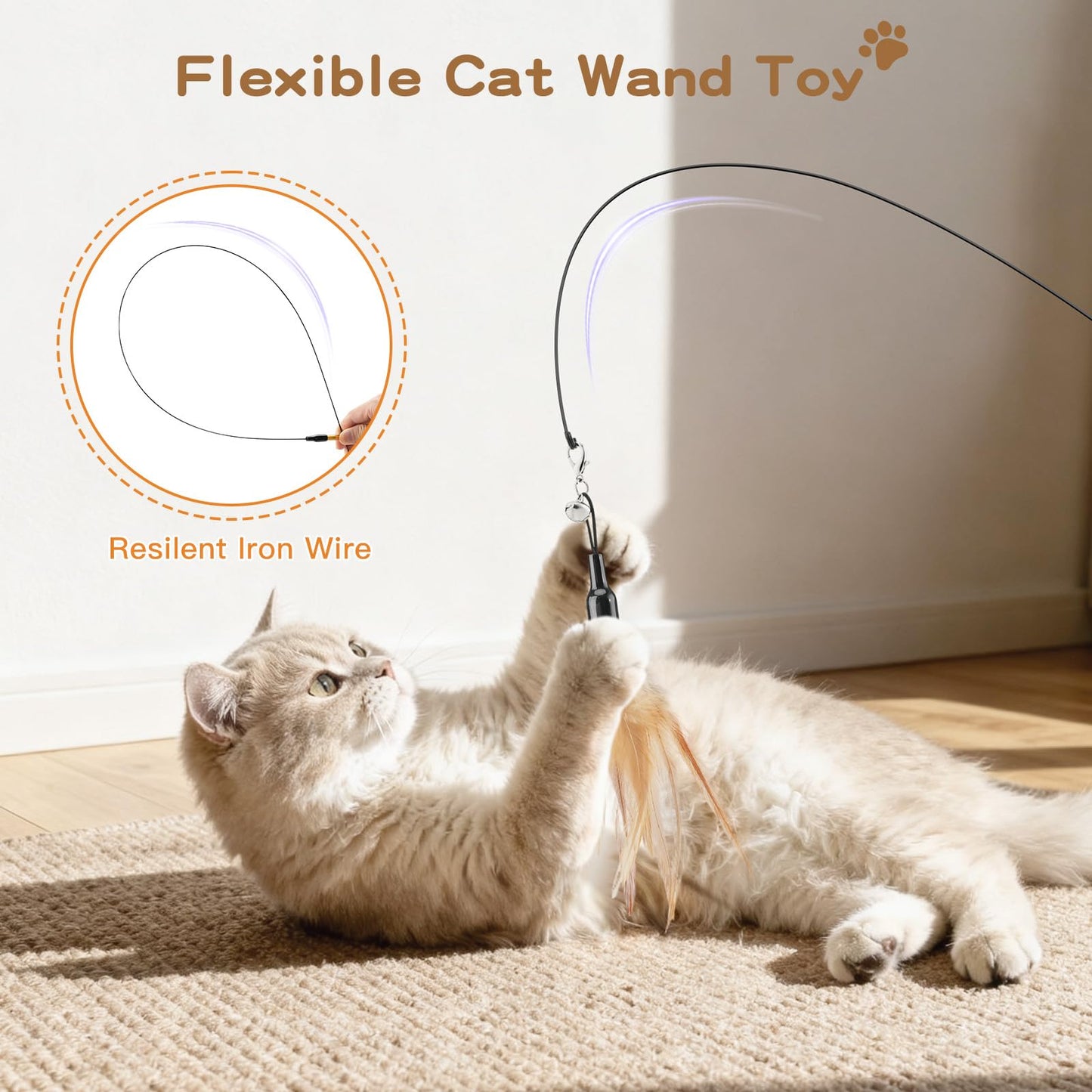 Pawaboo Cat Feather Wand Interactive Toy. Chosen for real quality, fits naturally into modern pet