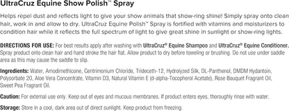 UltraCruz Equine Horse Shampoo, Conditioner and Show Polish Bundle, 32 oz Each