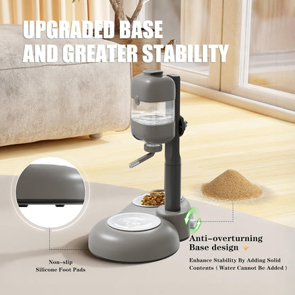 Puppy Bowls for Small Dogs,3 in 1 Bowl Set with Puppy Water Bottle and 2 Food Grade Ceramic Bowls,15°Tilted Dog Food and Water Bowl Set for Cats,Rabbits,Ferrets,Small Sized Dogs