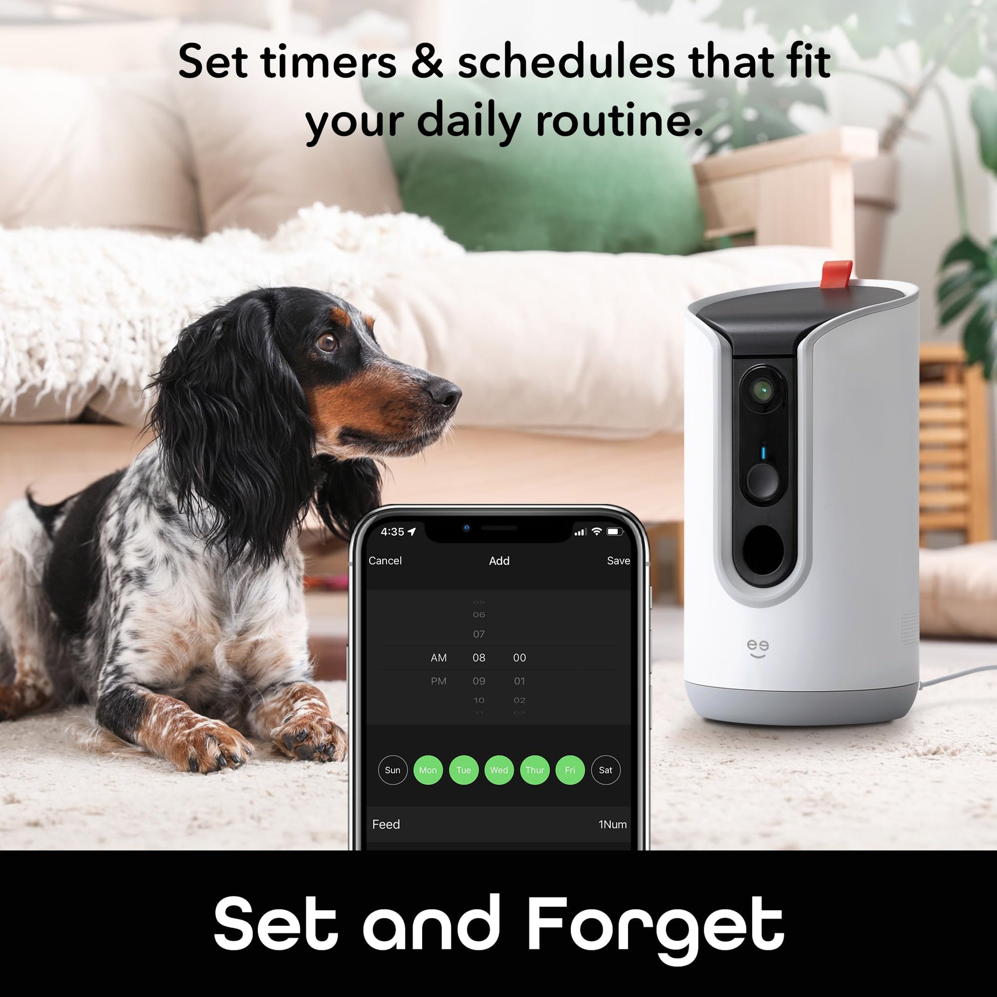 Geeni Pet Treat Dispenser Camera. Chosen for real quality, fits naturally into modern pet homes.