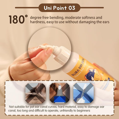UNIPAWS Pet Ear Drops for Dogs & Cats – Vet-Recommended Ear Cleaner & Deodorizer – Helps Reduce Wax Buildup & Soothe Itchy Ears – 5.1 fl oz Probiotic & Moisturizing Formula, Made in Korea