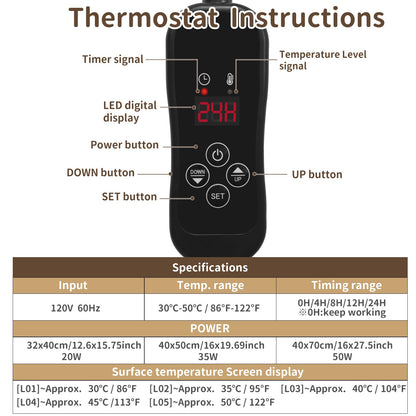NAMOTEK Pet Heating Pad Adjustable Temperature with. Chosen for real quality, fits naturally into