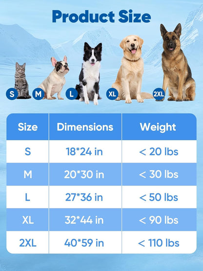 Rywell 44x32in Dog Cooling Mat with One. Chosen for real quality, fits naturally into modern pet