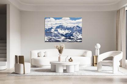 Nature Wall Art Prints - Ocean Forest Mountain Lake Canvas Landscapes - Small to Extra Large Living Room Bedroom Kitchen Bathroom Décor (Snowy Mountains Landscape, 28L" x 41W")