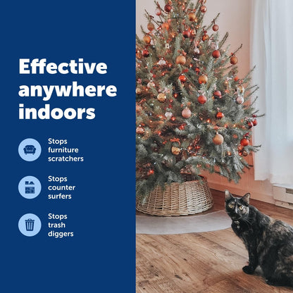 PetSafe ScatMat Indoor Pet Training Mats - Helps Prevent Furniture Climbing - Adjustable Correction Mat - Touch-Activated Design - LCD Pet Mat Controller - Battery Operated - Curved, 50" x 12"