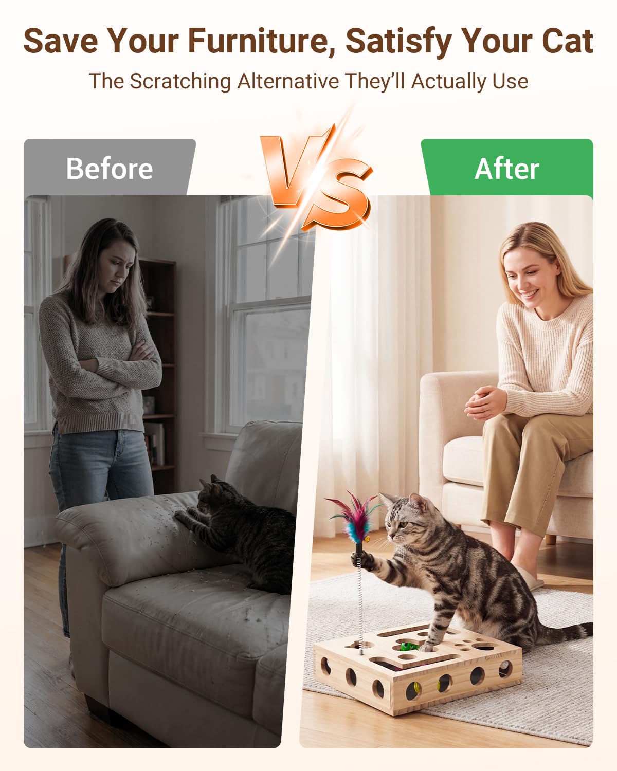 Cat Nail File Box with Interactive Cat Toys. Chosen for real quality, fits naturally into modern