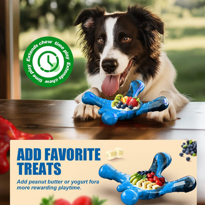 Dog Toys for Aggressive Chewers, Nylon Indestructible Toy for Medium Large Dogs, Hedgehog-Shaped Chew Toys with Bacon Flavor, Long Lasting, Dog Toys for Boredom, Blue