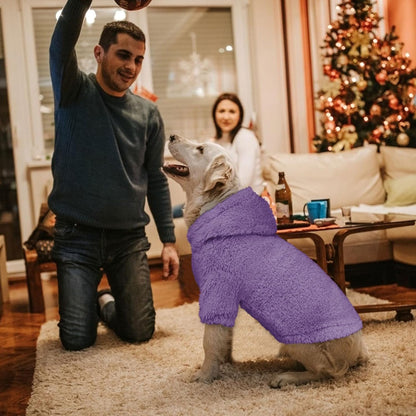 Stpiatue Dog Hoodie (Purple) - Warm Polyester Hooded Sweater for Extra Large Dogs, XX-Large, 36'' Chest
