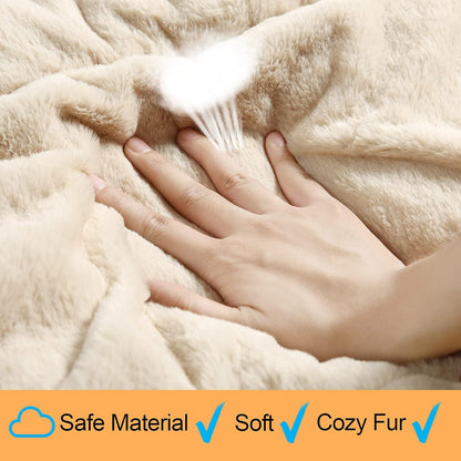 Cozy Dog Bed & Crate Pad, Medium Sized Dogs, Fit Metal Crates, Ultra Soft, Washable & Anti-Slip, Cream, 30inch