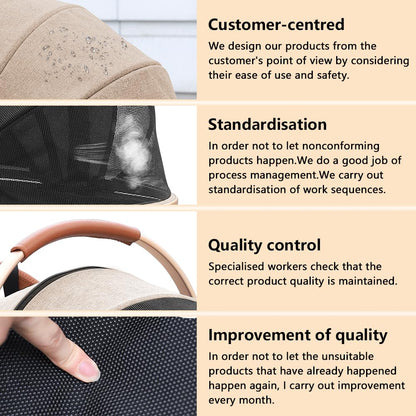 Pettingzoo Dog stroller with 4 Wheels, Folding Cat Stroller for Small/Medium/Large dogs & cats to 60 lbs, pet stroller with removable carrier, Storage BasketCup Holder,3 in1 Multifunctional Detachable