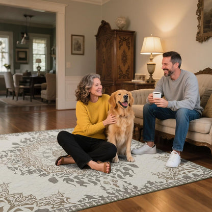 FXW Washable Pee Pads for Dogs, Puppy Pads with Super Absorbent, Specifically Designed for Potty Training, 35" Square, Boho, 2 Packs