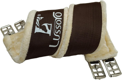 English Girth for Horse English Girth with Fleece Lightweight Horse Girth for English Saddle Size 42 (Brown)